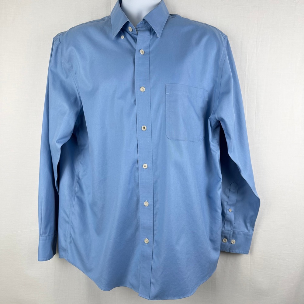 Cabelas Outfitter Series Mens Large Blue Button Down Long Sleeve Shirt Pocket
